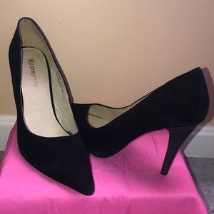 Classic Black Suede Pumps